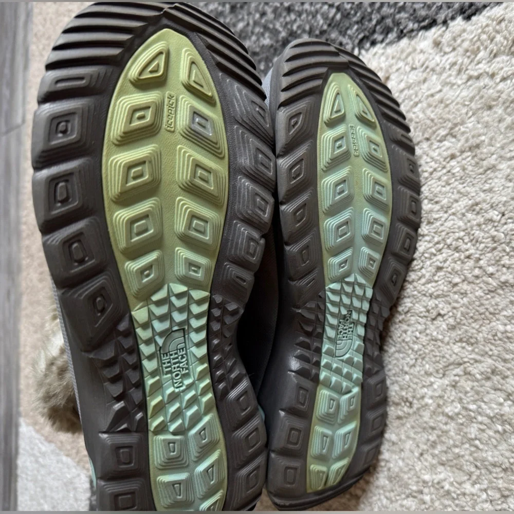 The North Face Women’s Thermoball Microbaffle Gray Winter Boots- Size 7
